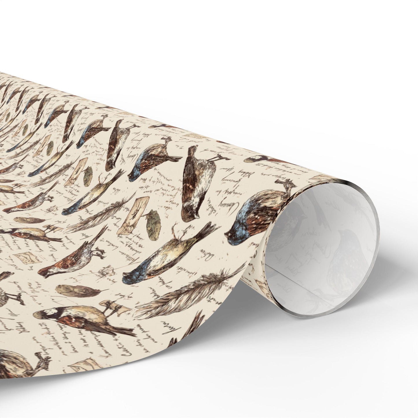 Wrapping Paper for Birdwatchers and Nature Fans, Bird Watching Gift Wrap Sheet with Songbird Design, Outdoor Wildlife Packaging #8