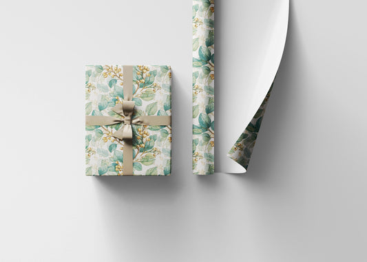 Christmas Wrapping Paper Roll with Mistletoe Print, Premium Holiday Gift Wrap for Winter Gift Giving #10