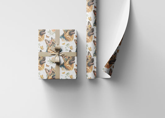 German Shepherd Dog Wrapping Paper Roll, Gift Wrap for Pet Parents, Dog Moms, Dads, and Animal Lovers for Any Occasion or Holiday #3