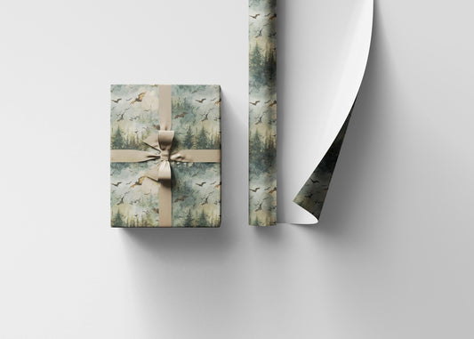 Halloween Bat Wrapping Paper Roll with Spooky Flying Bat Print, Dark Aesthetic Gift Wrap for October Parties and Haunted Gifts #1