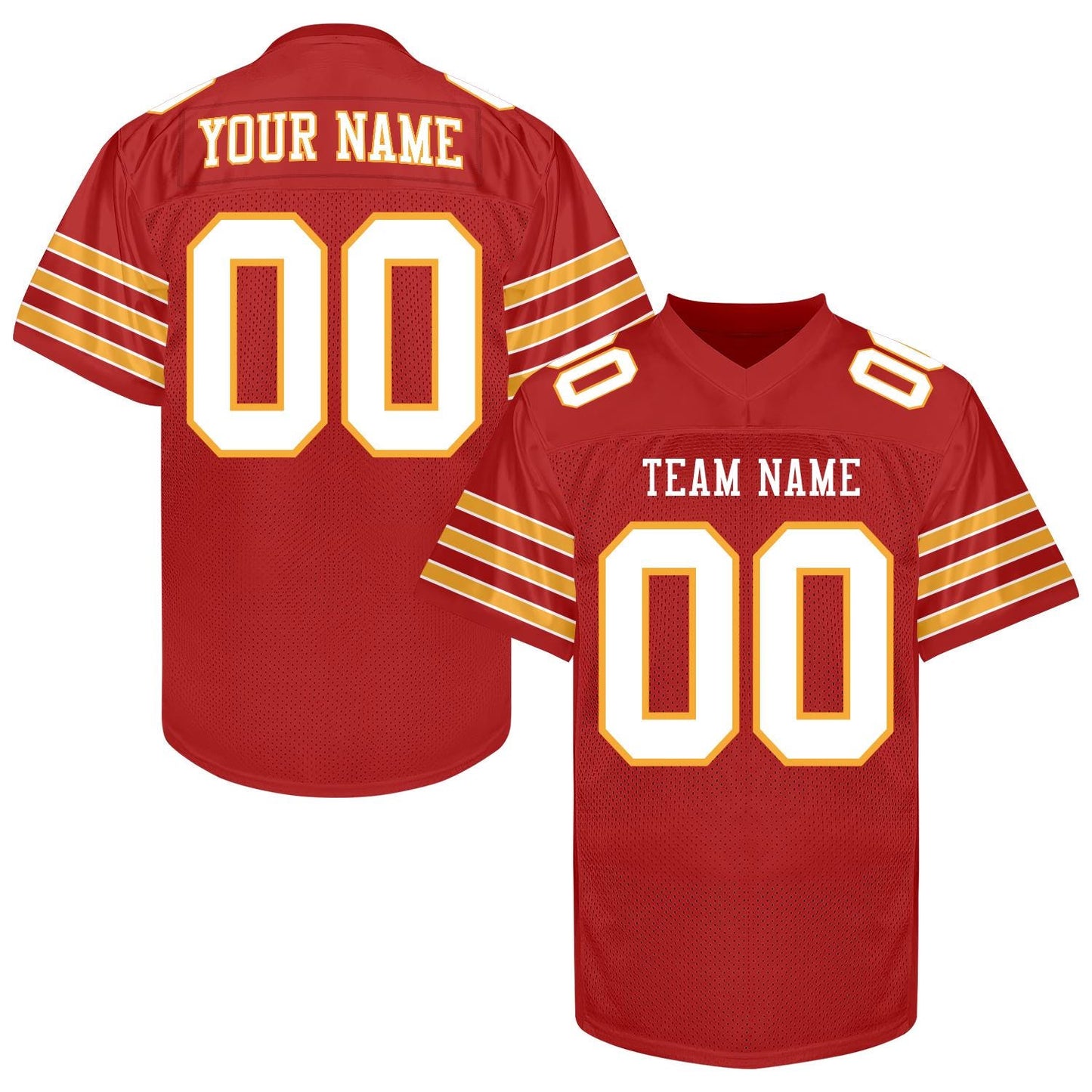 Custom White Football Jersey Men Women, Personalized White Black Gold Football Jersey Shirt, Customize Team jersey Uniform for Fans Lovers