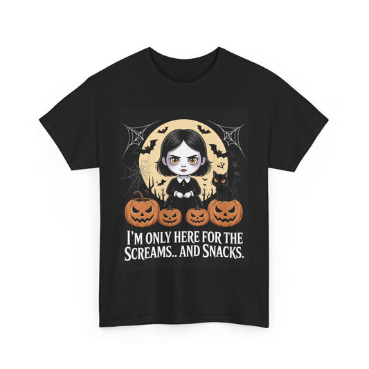 Halloween Wednesday Addams Cat T-Shirt, Funny Gothic Tee, Spooky Cute Black Cat Shirt, Creepy Cute Halloween Graphic Tee