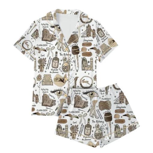 Taylor Swift Song Lyrics Satin Pajamas Set Pajamas Set