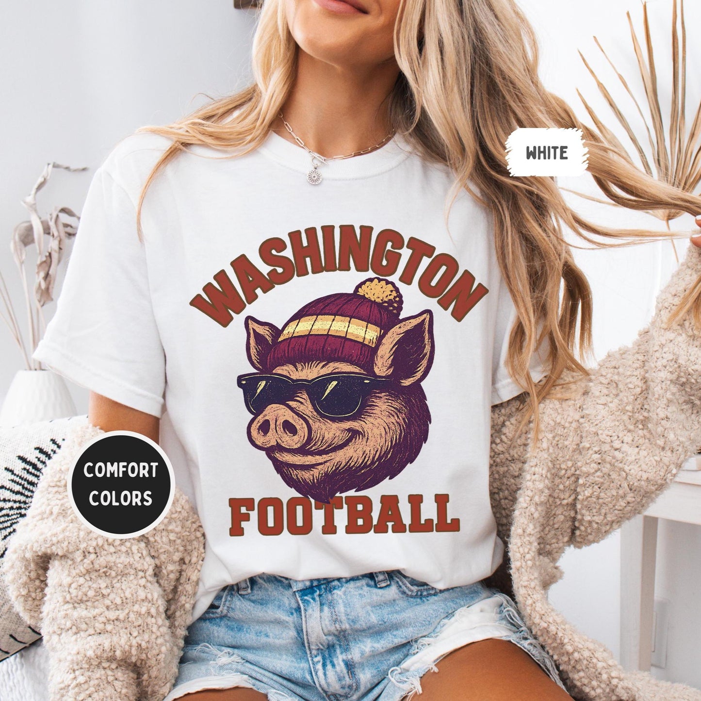 Retro 90s Style Washington Football Sweatshirt, Game Day Shirt, Washington Team Football Shirt, Sunday Washington, Washington Football