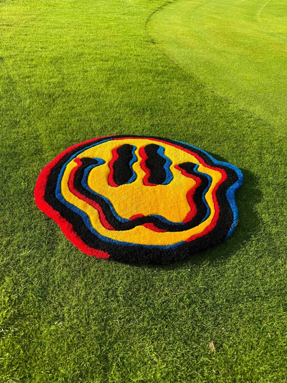 Smiley Face Rug 3D | Tufted Happy Emoji Carpet | Cute Aesthetic Home Decor