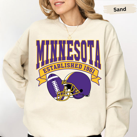 Minnesota Football Sweatshirt, Trendy Game Day Gift Tee, Minnesota Mascot Sweatshirt, Minnesota Football Fan, Retro Sports Fan Sweatshirt