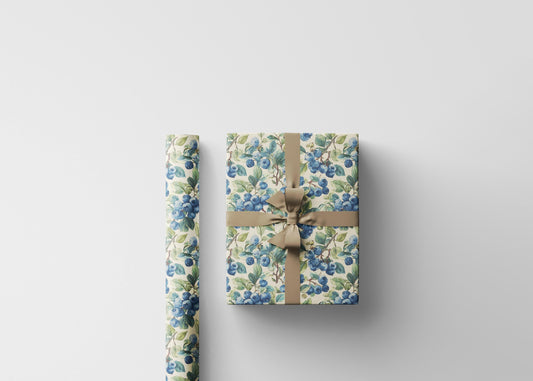 Farmers Market Wrapping Paper Roll Rustic Farmhouse Blueberries Illustration Eco Friendly -c7b0-4982-b801-7d3880581c9e_1_wrapping_paper_fill