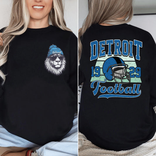 Detroit Football Sweatshirt , Vintage Detroit Football Shirt , Toddler Detroit Football , Game Day Tee , Football Season Sweatshirt