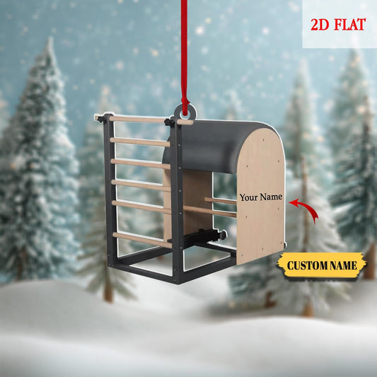 Personalized Pilates Ladder Barrel Xmas Gift, Pilates equipment Christmas Ornament, Acrylic ornament, Fitness Ornament, Fitness Lover Gift