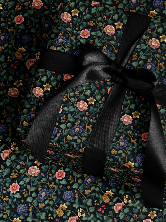 Botanical Garden Wrapping Paper Roll Elegant Gift Wrap Rose Wrapping Paper Lovely Design Gift Wrap Wedding Wrapping Paper Botanical Print