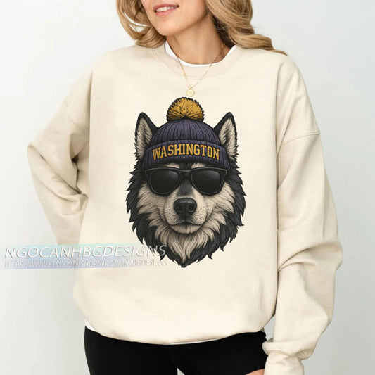 Retro Washington Football Style Sweatshirt, Washington Crewneck Commander Shirt, Washington Fan Gift, Sunday Football Shirt, Game Day