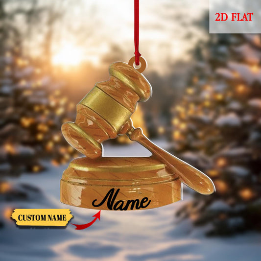 Personalized Justice Scale Ornament 2D Acrylic, Custom Christmas Ornament 2025, Lawyer Gift, Law Student Graduation Present, gift for Judge
