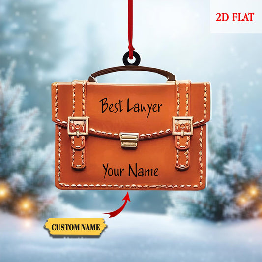 Personalized Best Lawyer Ornament 2025, Best Lawyer Christmas Ornament, Lawyer-Judge-Future Attorney Briefcase Ornament, Lawyer Gift