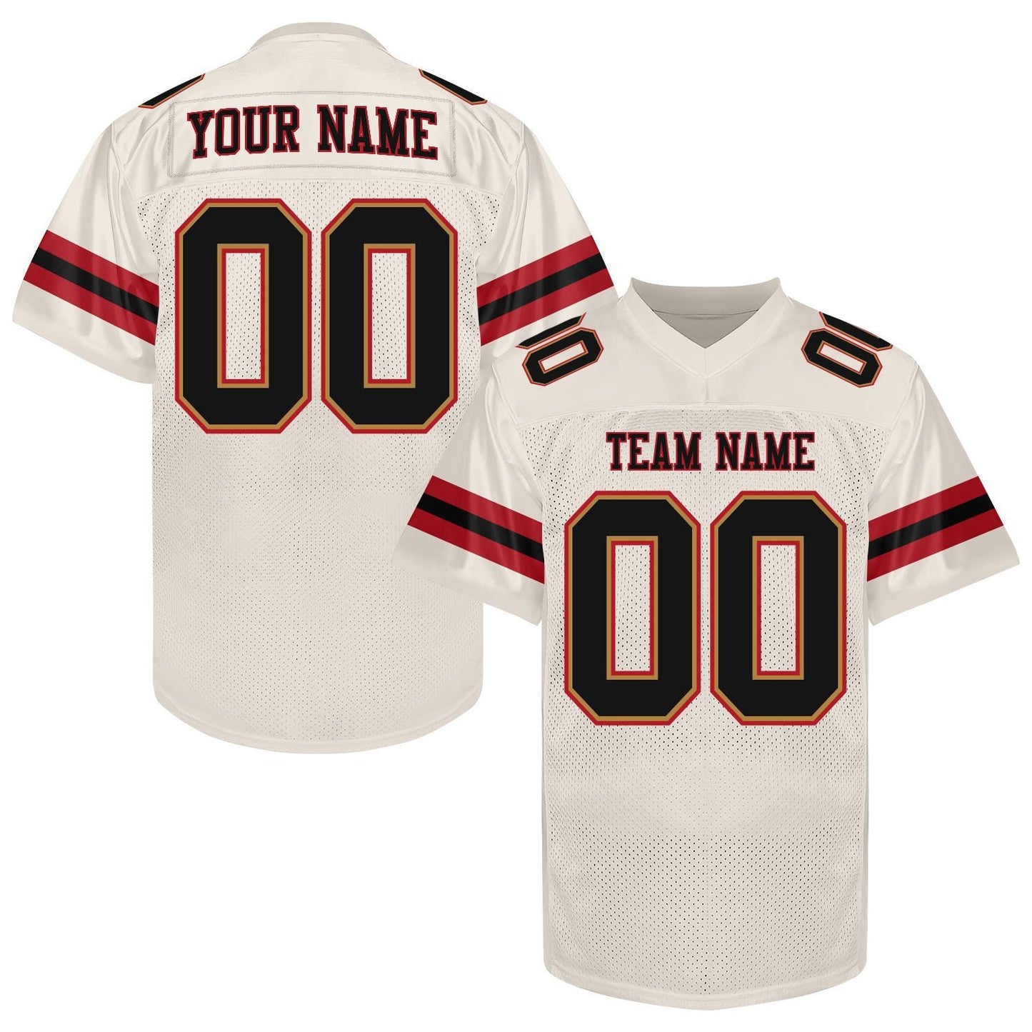 Custom Green Football Jersey Name Number Logo, Green Gold Football Uniform Men Women Youth Kid, Game Day Sports Jersey Streetwear Jersey