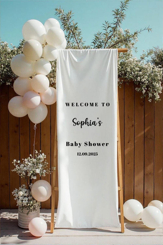Minimalist Baby Shower Welcome Sign Template Editable | Custom Printable Baby Shower Decoration | Modern Baby Shower Party Sign Digital