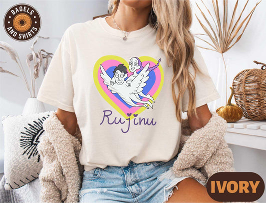 Demon Hunters Rujinu Shirt, Jinu and Rumi Tee, Kpop Lover Graphic T-shirt, Rujinu Couple Shipping Tee, Kpop Movie Fan Merch, Huntrix Sweater