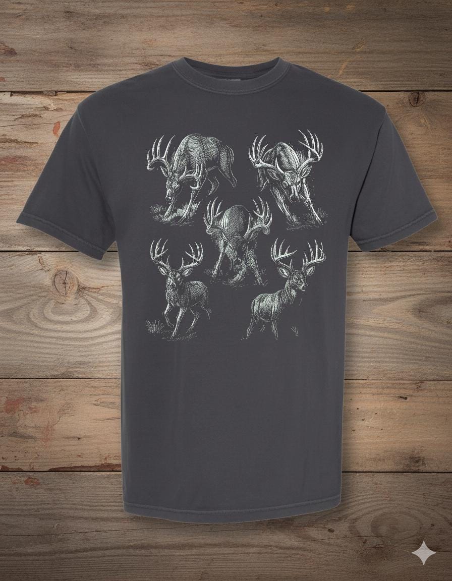The Boys of Fall | Whitetail Deer Rut T-Shirt | Vintage Hunting Graphic Tee | Outdoorsman Gift | Bucks in Rut Hunting Shirt