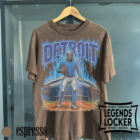 Vintage Detroit Football Graphic T-Shirt, Retro Detroit Lions Tee, Old School Football Fan Shirt