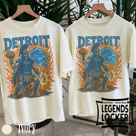 Retro Detroit Football T-Shirt, Old School Game Day Tee, Vintage Detroit Football Graphic Shirt, Limited Fan Merch