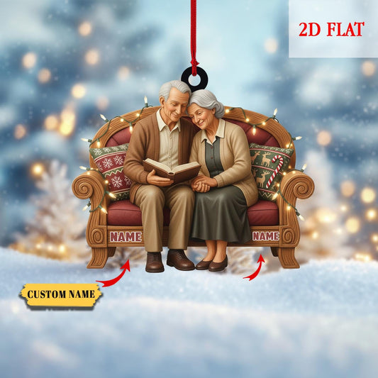 Personalized Grandparents Christmas Ornament, Growing Old Together Acrylic Home Decoration, 50th Anniversary Ornament, Anniversary Gift