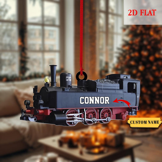 Personalized Locomotive Ornament Gift, Railway Train Holiday Ornament, Railroader Gift,Gift For Train Lovers, Railroader Christmas Ornament