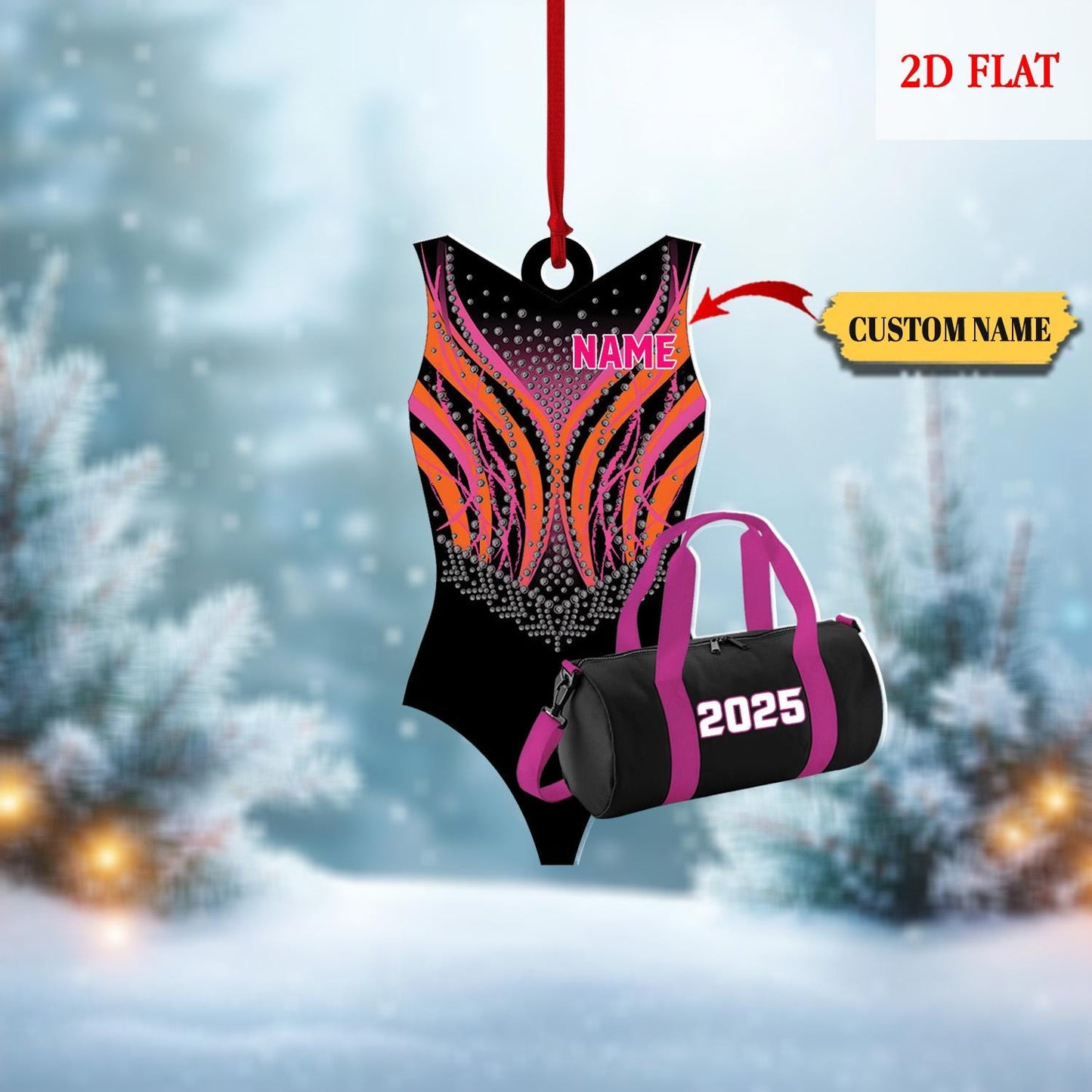 Personalized Gymnastics Christmas Ornament, Sport Ornament, Gymnastics Gift, Gifts for Gymnast, Christmas Tree Decor, Girl Ornaments