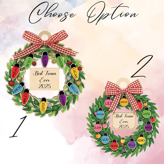 Personalized Ornament Best Team Ever Shaker Ornament, Ornament Coworker Gift, Corporate Gift,Employee Ornaments,Team Gif,Appreciation Gifts