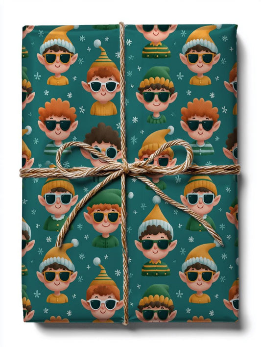 Cool Elves Wrapping Paper: Funny Christmas Wrapping Paper, Birthdays, Parties, Gift Wrap, and Celebrations, Unique Christmas Gift Giving