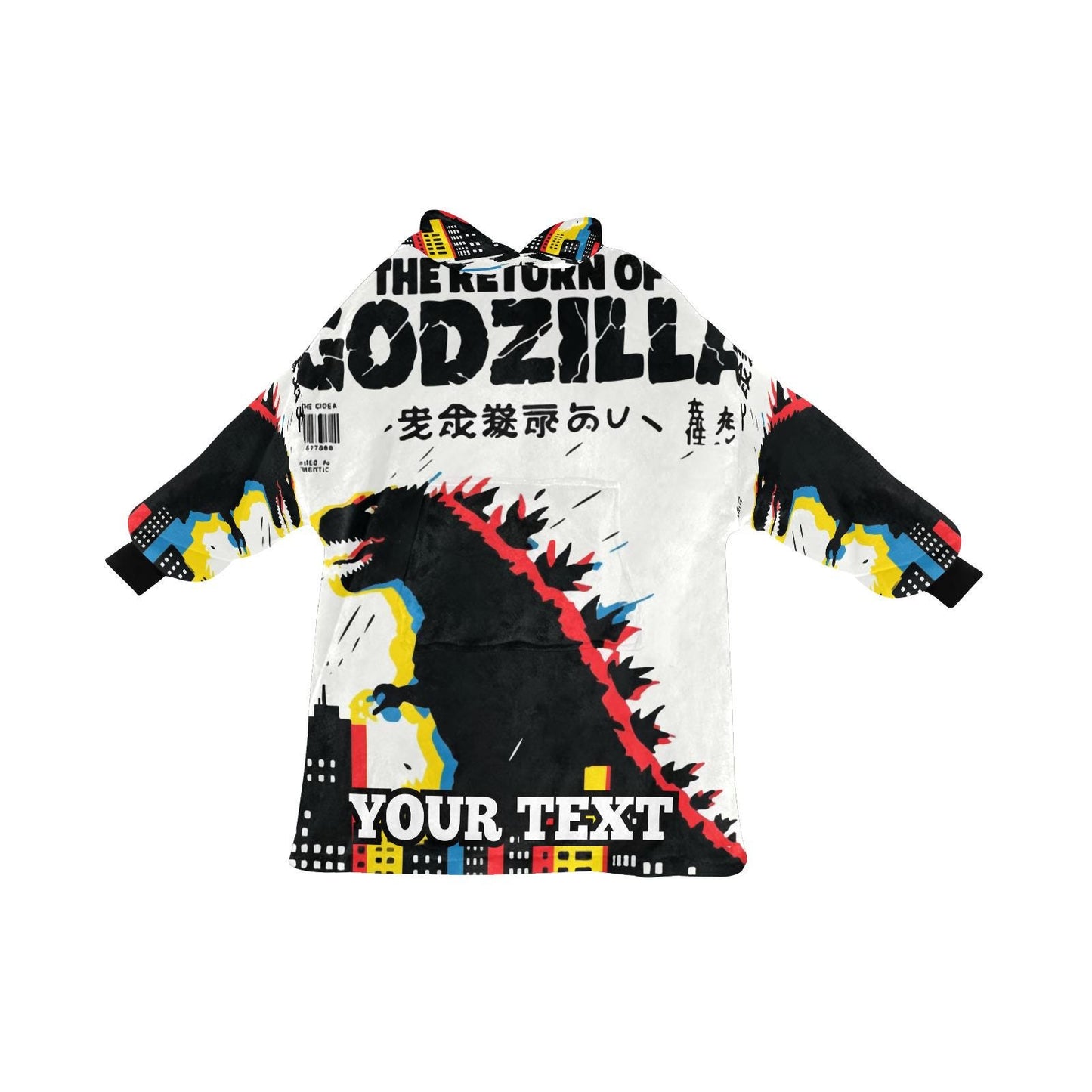 Godzilla Kids Hoodie Blanket Gift Personalized