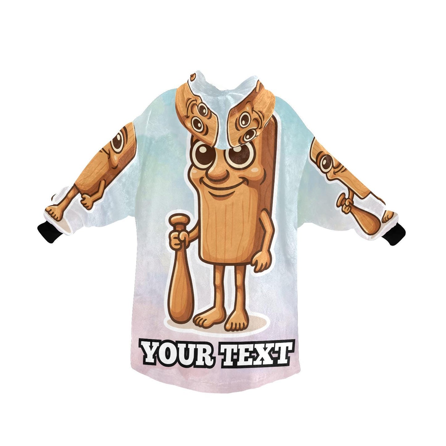 Tung Tung Tung Sahur Kids Hoodie Blanket Hooded Blankets Brainrot Personalized Gift Brainrots