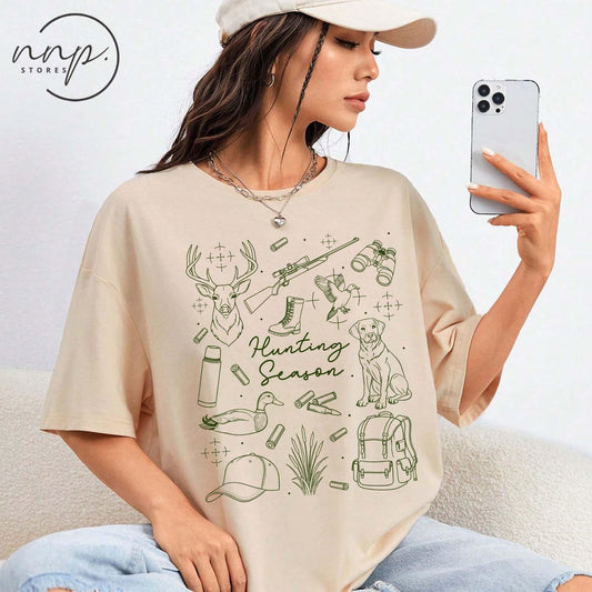 Hunting Season Sweatshirt, Outline Style T-shirt, Hunting Lover Hoodie, Deer Hunters Shirt, Camo Toddler T-shirt, Hunting Lover Gift
