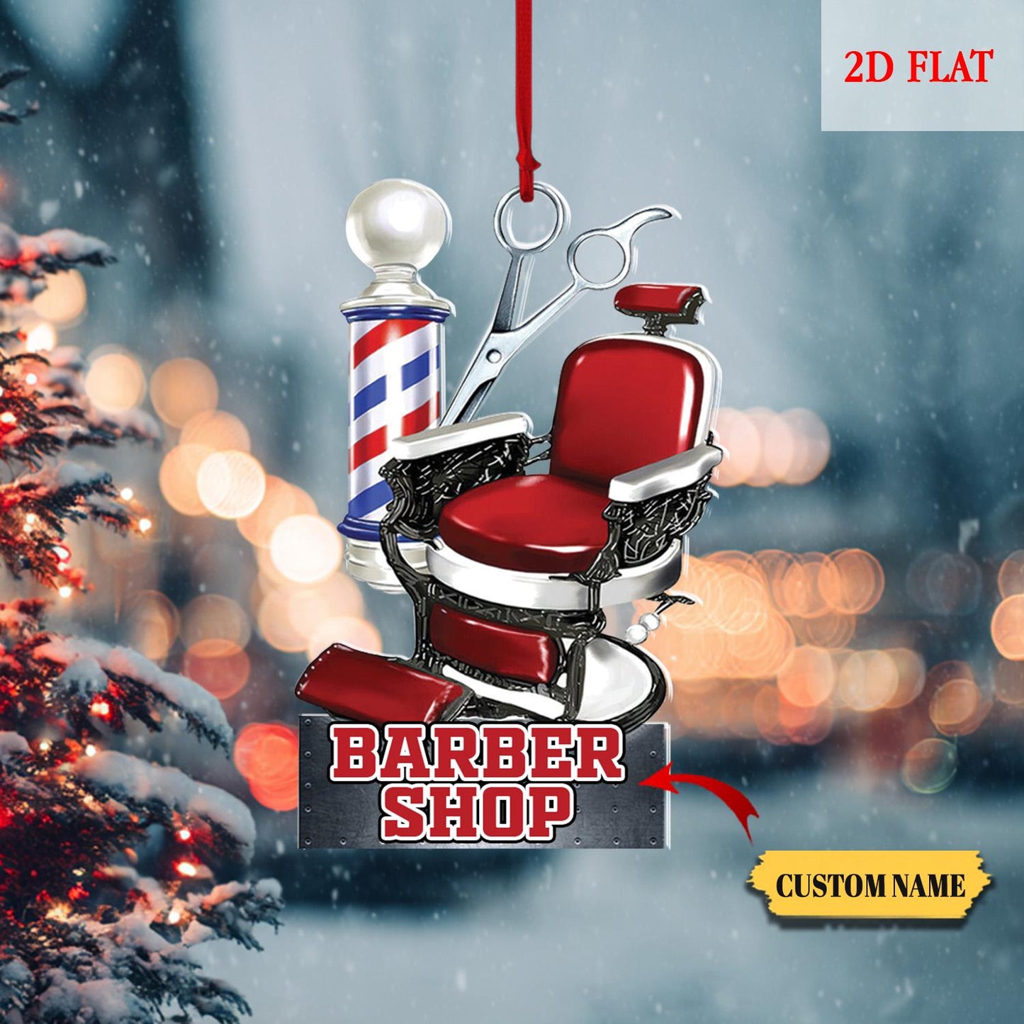 Personalized Barber Chair, Cut Christmas Ornament, Blessed Are The Hairstylists Custom Ornament, Gift For Hairdresser Barber, Barber Shop