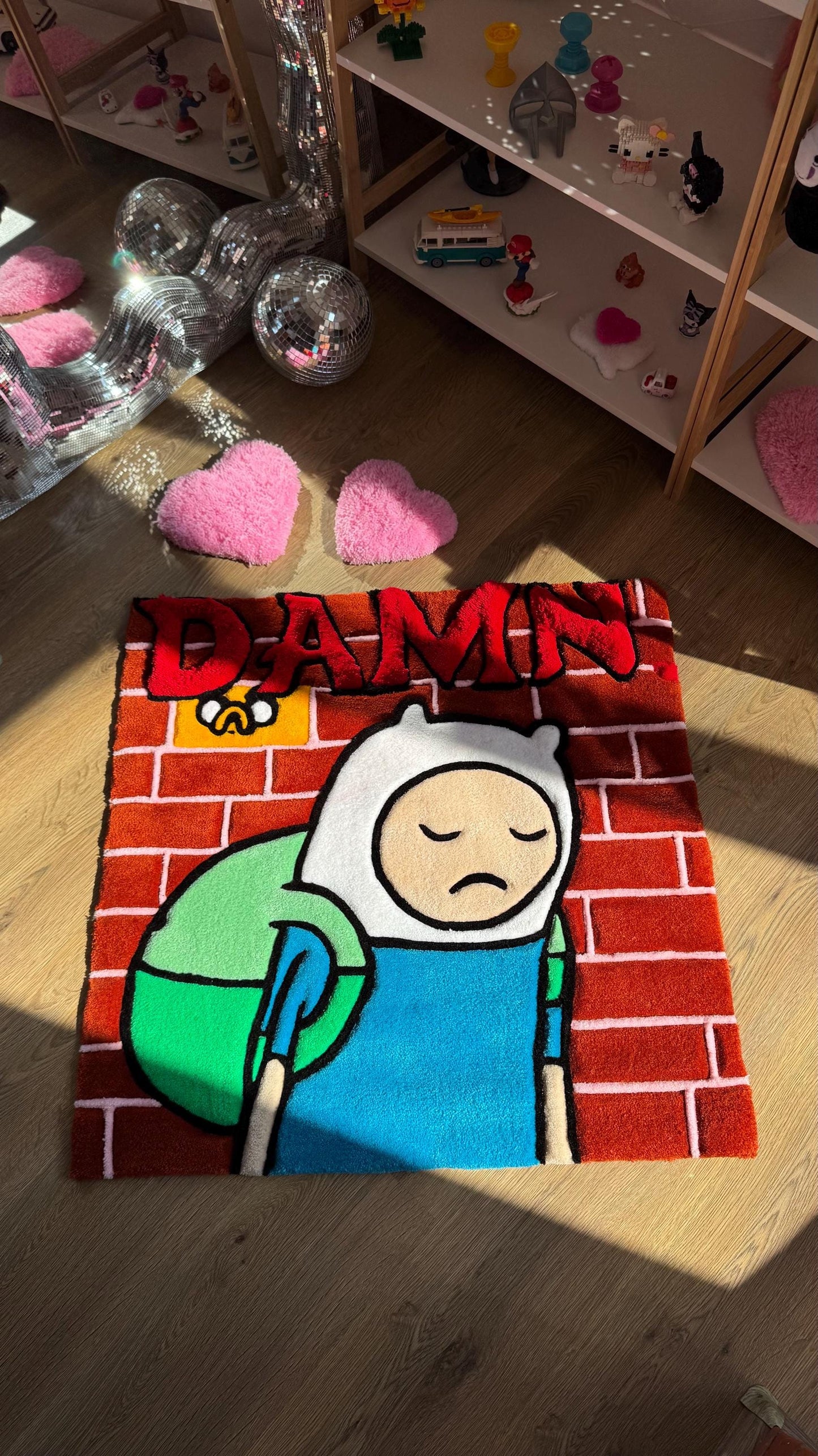 Cover Kendrick Tufted Rug – Custom Handmade Cartoon Carpet, Ramen Meme Rug, Fluffy Floor Mat, Funny Anime Decor for Bedroom or Gamer Gift