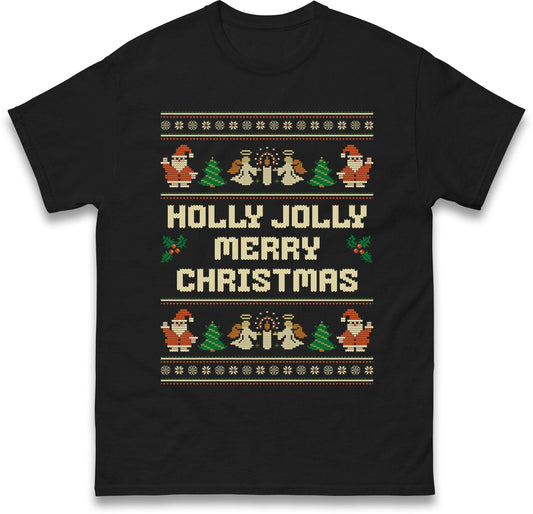 Holly Jolly Christmas Jumper, Xmas Festive Tee Top, Funny Xmas Ugly Jumper, Funny Christmas Hoodie, Xmas Carol Song Sweat Shirt
