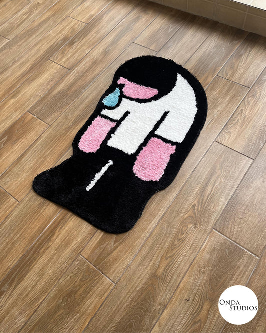 Tufted Sad Man Rug | Custom Rug, Handmade Rug, Tufted Rug, Cheap Rug, Cartoon Rug, Living Room Rug, Rug for Bedroom, Housewarming Gift