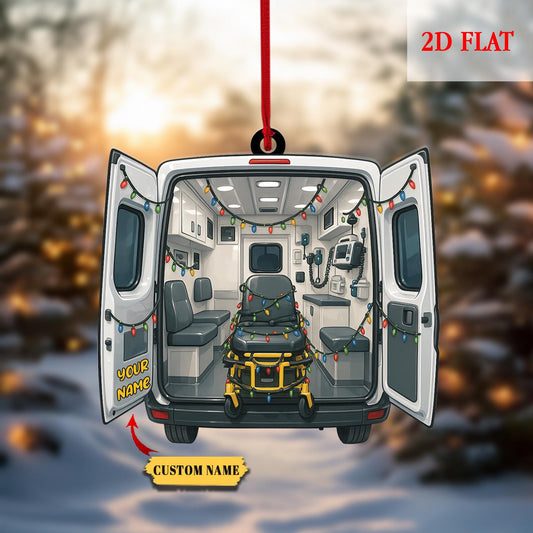 Personalized Paramedic Christmas Decoration, Unique Emergency Medical Holiday Gift for Nurse Doctor, Medical Equipment Aid Ornament