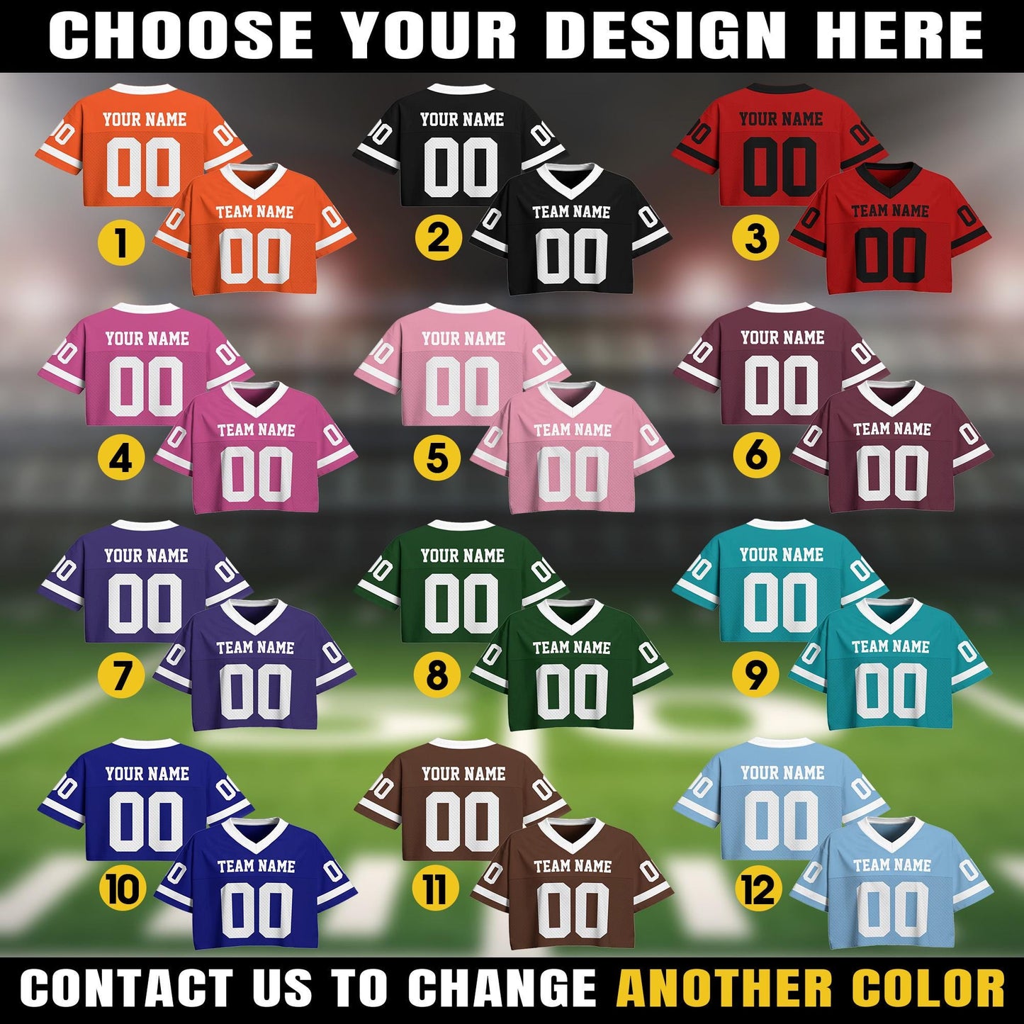 Custom Men Women Youth Kid American Football Jersey Personalized Football Shirt, Custom Team Name Number Logo Football Team Jersey Orange