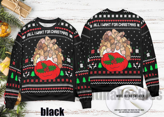 All I Want for Christmas Jingle Balls Sweater Xmas, Sweater Jingle Balls Ugly Christmas Sweater, Funny Balls Ugly Sweater,Gift For Men Women