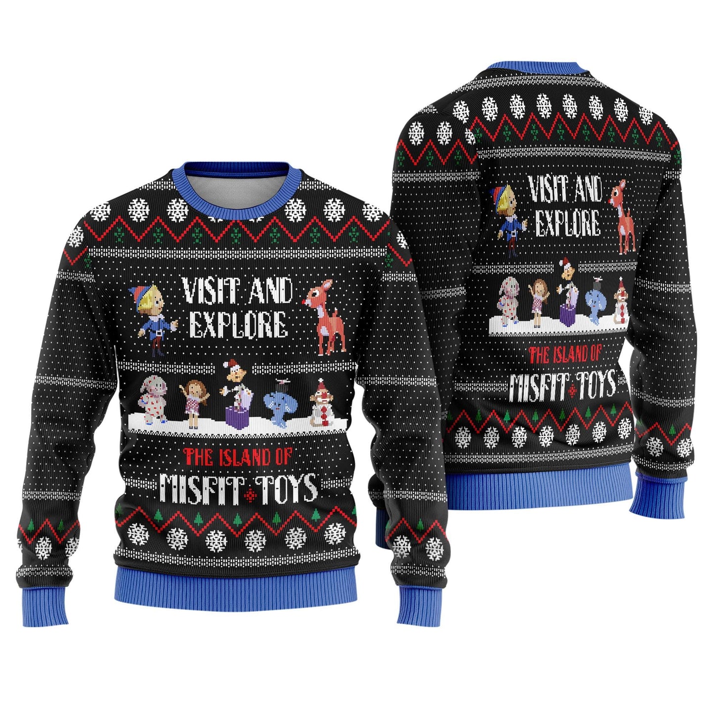 Misfit Toys Ugly Christmas Sweatshirt, Rudolphs The Red Nosed Reindeer Xmas Ugly Sweatshirt, Rudolph Xmas Gifts, Christmas Movie Party 2025