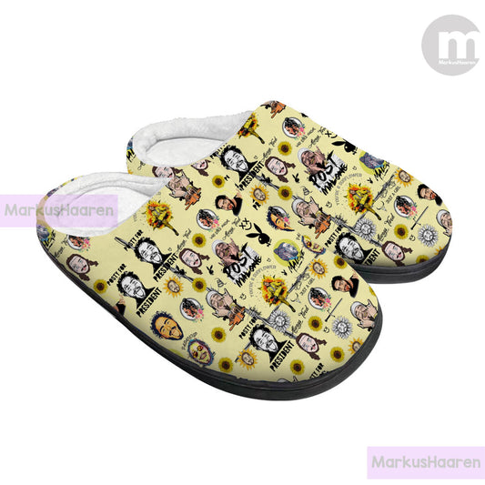 Personalized Name Rapper Post Malone 3D All Over Print Slipper, Custom Rubber Slipper, Winter Slipper, Cotton Slipper, Christmas Slippers