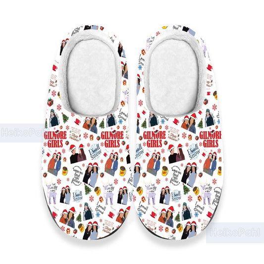 Gilmore Girls 3D All Over Print Winter Indoor Slipper, Custom Rubber Slippers, Winter Slippers, Lightweight Rubber Sole, Cotton Slipper