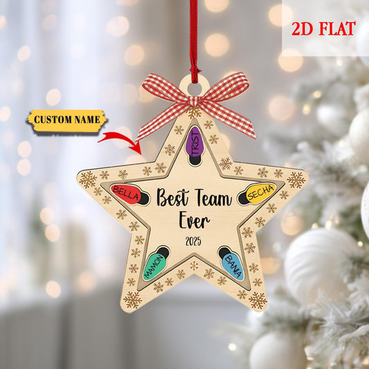 Personalized Ornament Best Team Ever 2025 Ornament, Ornament Coworker Gift, Corporate Gift, Employee Ornaments, Team Gif, Appreciation Gifts