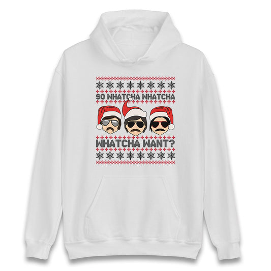 Funny Whatcha Want Christmas Jumper, Cool Retro Xmas Hoodie, Funky Holiday Party T Shirt, Humorous Festive Gift Sweatshirt