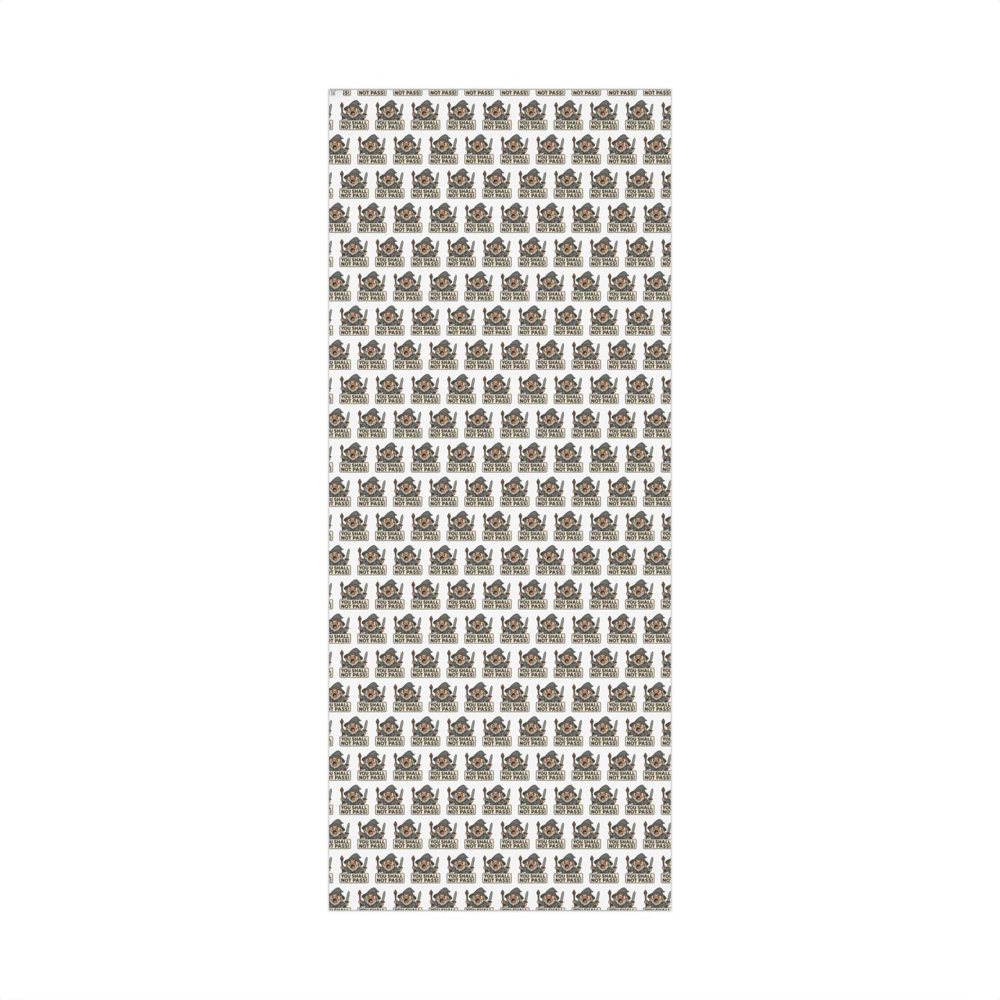 You Shall Not Pass! Wrapping Paper, Lord of the Rings Gandalf the Grey Design, Holiday Gift Wrap, Present Wrap, Party Decoration Paper