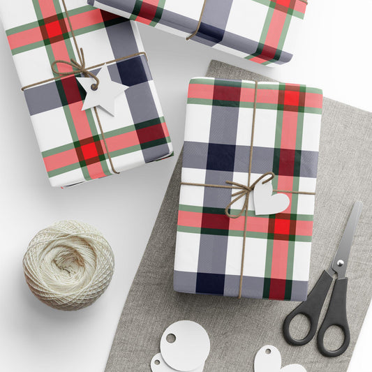 Plaid Wrapping Papers, Vintage Plaid GIFT WRAP, Raulph Lauren Christmas, Rustic Holiday, Plaid Festive HOLIDAY Paper