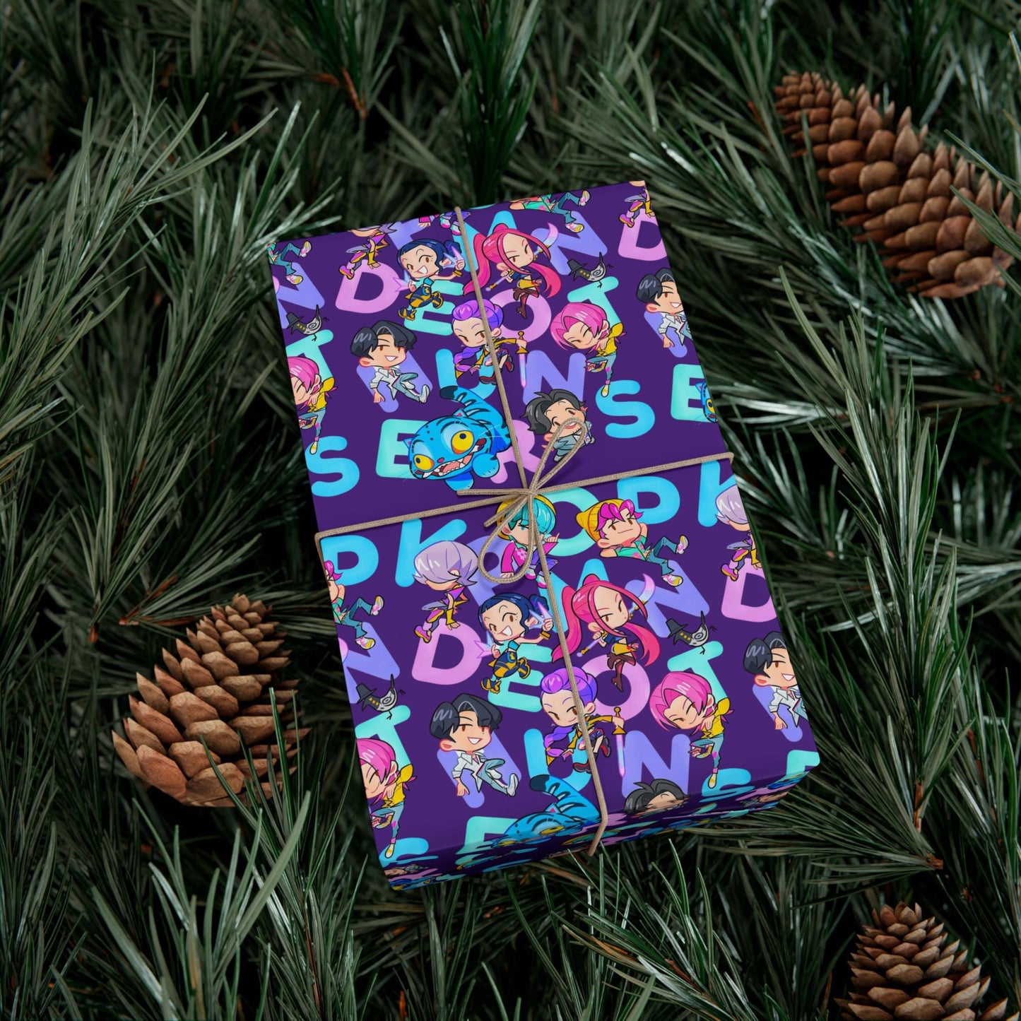 KPOP Demon Hunters Christmas Wrapping Paper | Huntrix and Saja Boys | Vibrant Gift Wrap Paper, Fun Present Wrapping Paper for Birthdays