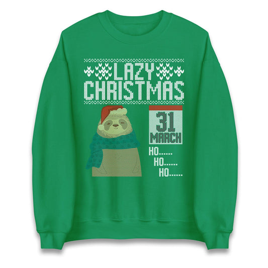 Lazy Sloth Christmas Jumper Ho Ho Ho funny ugly sweatshirt, Funny Christmas jumper, Xmas Gift T Shirt