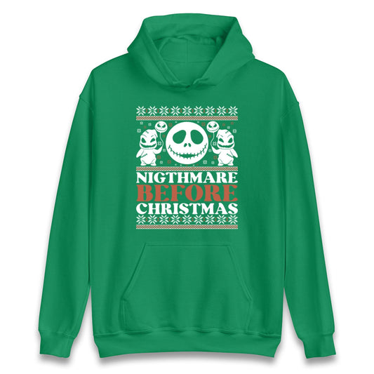 Nightmare Before Christmas Jumper, Halloween Xmas Tee, Jack Skellington Funny Holiday Top, Spooky Festive Gift Unisex Sweatshirt