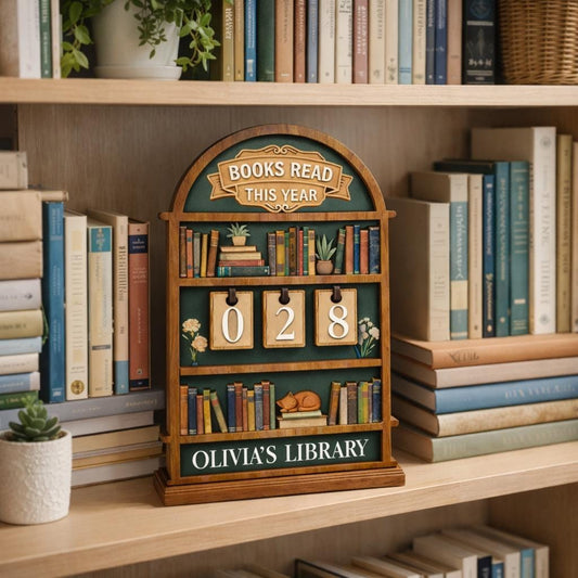 Personalized Books Read This Year Sign, Custom Library Decor
