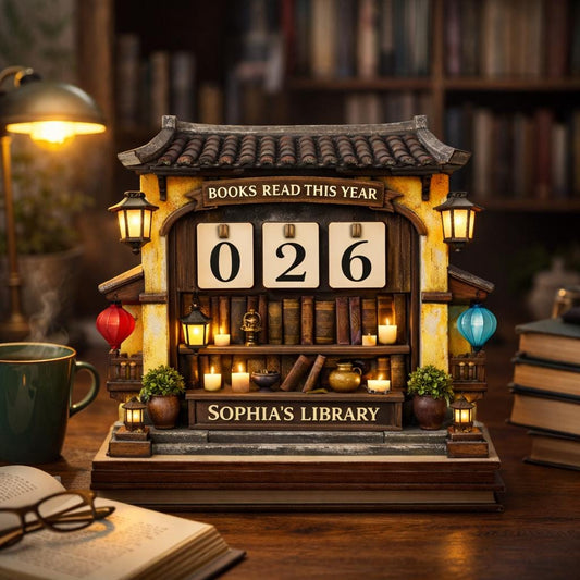 Personalized Dragon Book Tracker, Asian Library Decor, Book Lover Gift